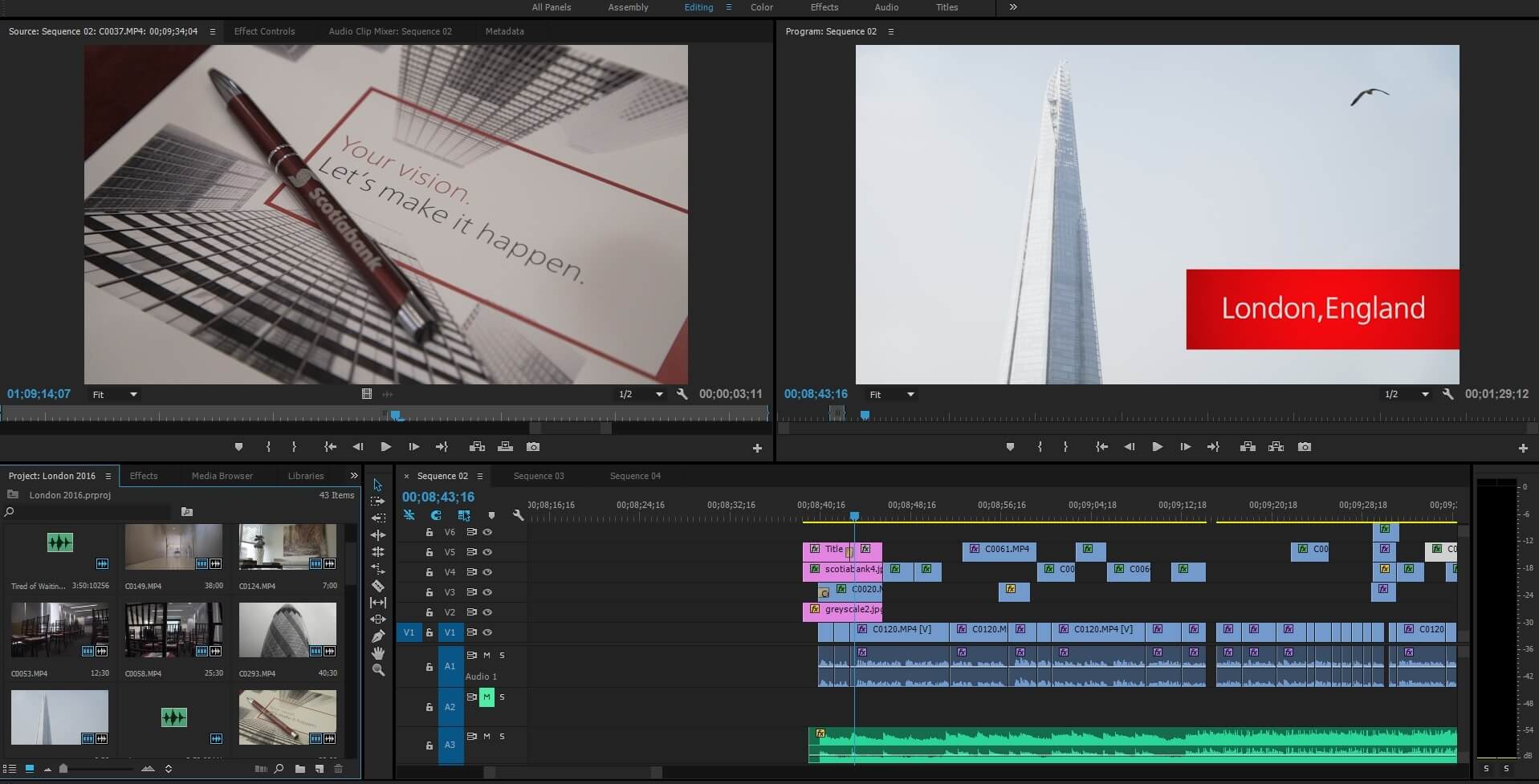 A screenshot of Adobe premiere pro editing timeline.