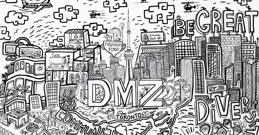 Custom Dreamdoodle art piece commissioned by Lapse Productions and gifted to DMZ. (Cropped)