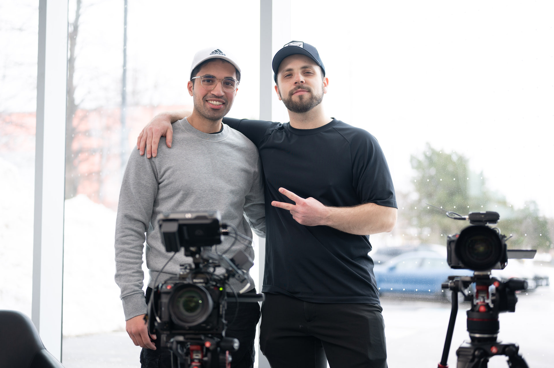 A picture of Dario Nouri and Kyrill Lazarov at a Lapse Productions shoot.