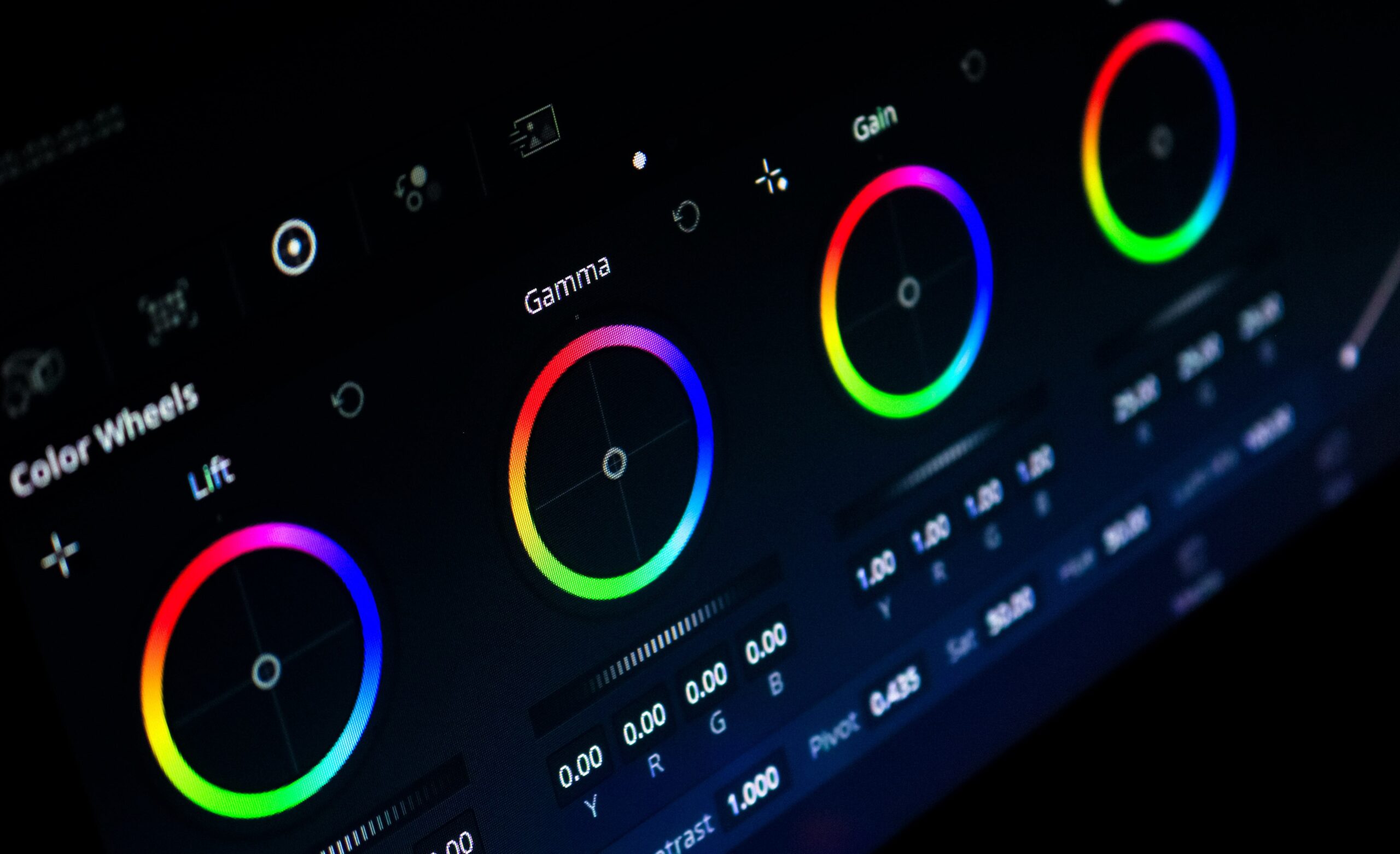 A screenshot of premiere pro editing software, color grading tab.