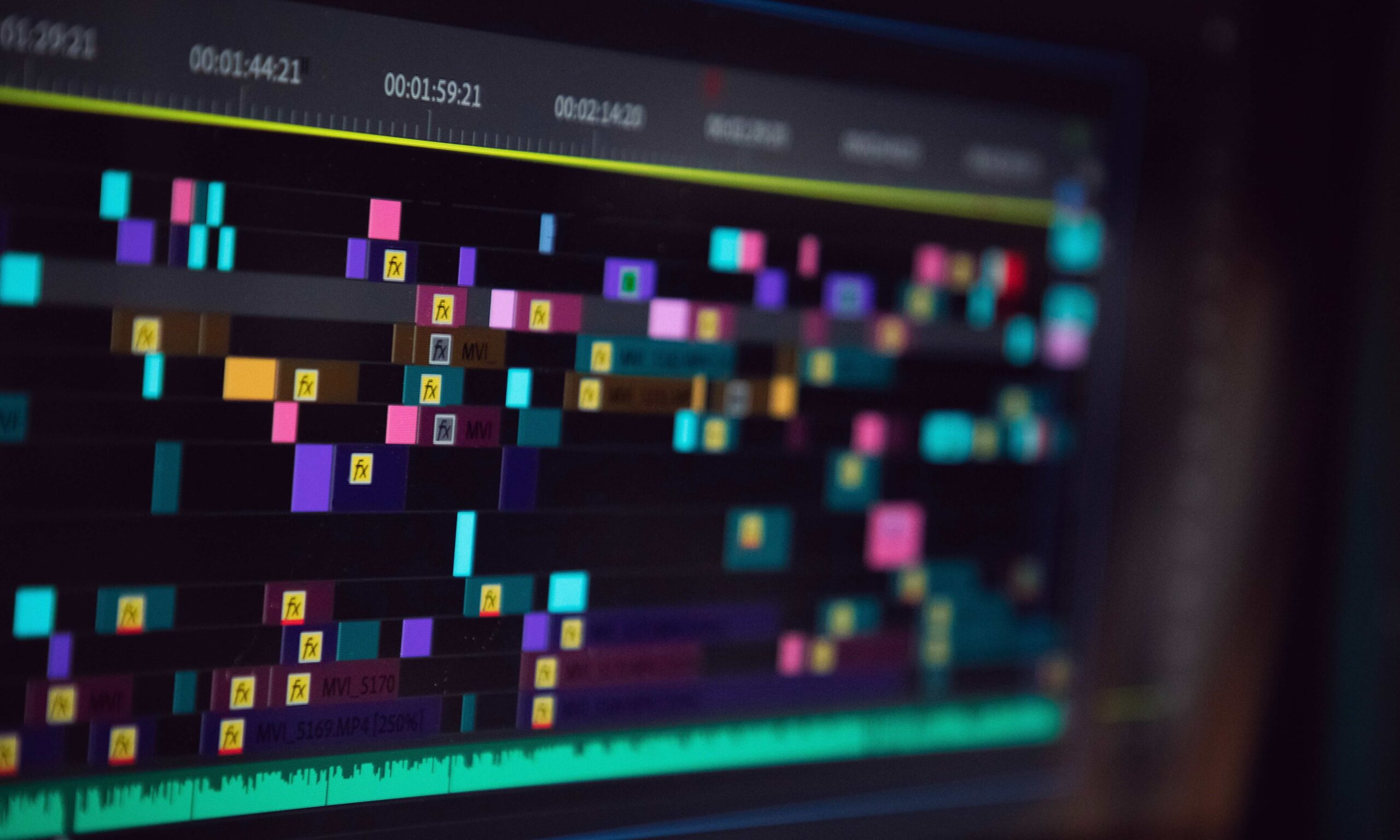 A screenshot of an editing timeline from Adobe Premiere Pro. 